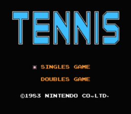 Tennis NES Screenshot Screenshot 1