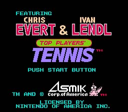 Top Players' Tennis NES Screenshot Screenshot 1