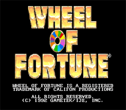 Wheel of Fortune SNES Screenshot Screenshot 1
